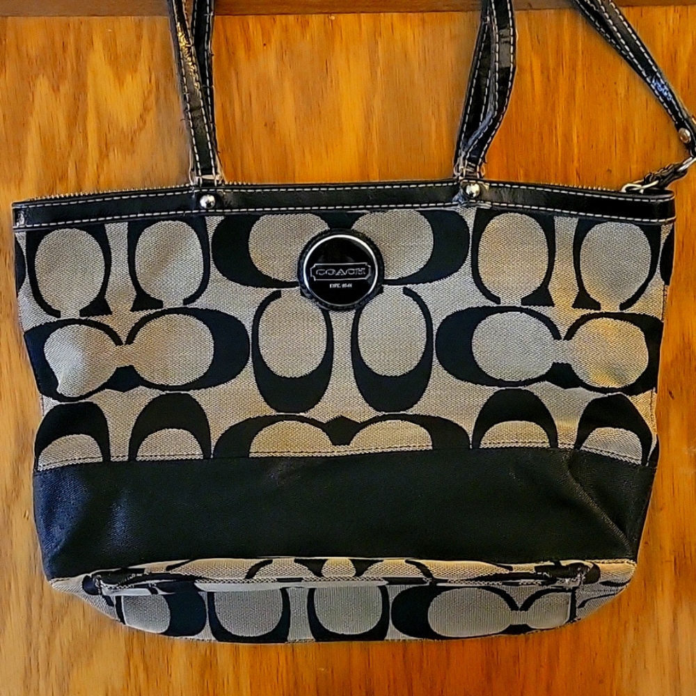 Coach satchel. Dark brown. 13x10